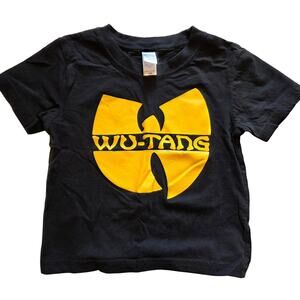 Wu-Tang Clan Toddler T-Shirt Black Yellow Hip Hop Rap Graphic Tee Size 24M 2T